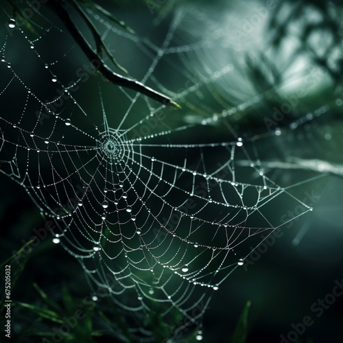 Photorealistic cobweb. Made with generative ai