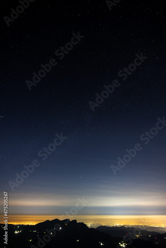 Starry night on the mountain