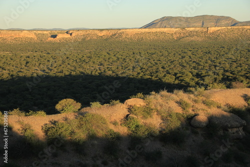 Принти на полотні namibian bushland overview during sunset