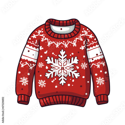 A christmas ugly jumper flat graphic illustration style