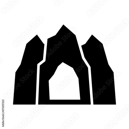 Cave Glyph Icon Design