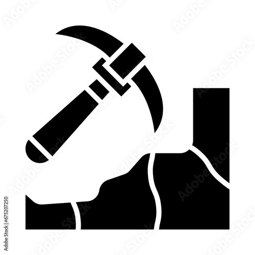 Mine Glyph Icon Design