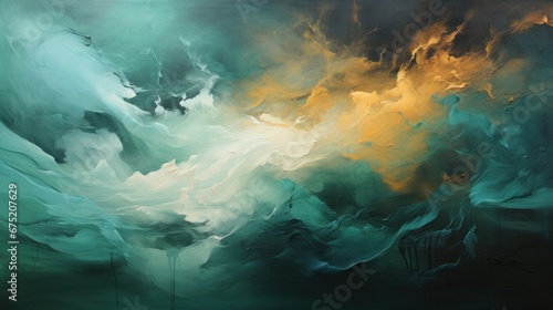 "Nebulous Maelstrom": Vivid Contrasts Depict a Stormy Encounter Between Chaos and Calm, Reflecting Life's Unpredictable Essence.