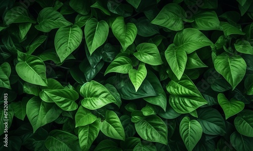Natural leaves green plants using as spring or summer, Generative AI