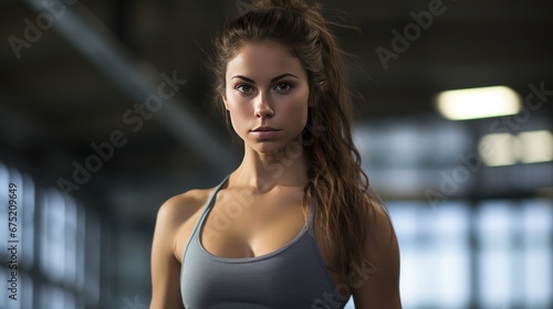 Healthy woman concept, woman exercising in the gym © CStock