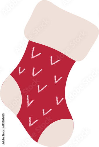 Christmas sock element vector