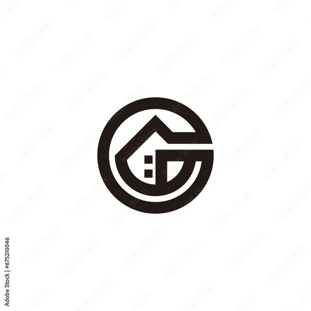 Modern letter C Home logo template Modern letter C Home logo template