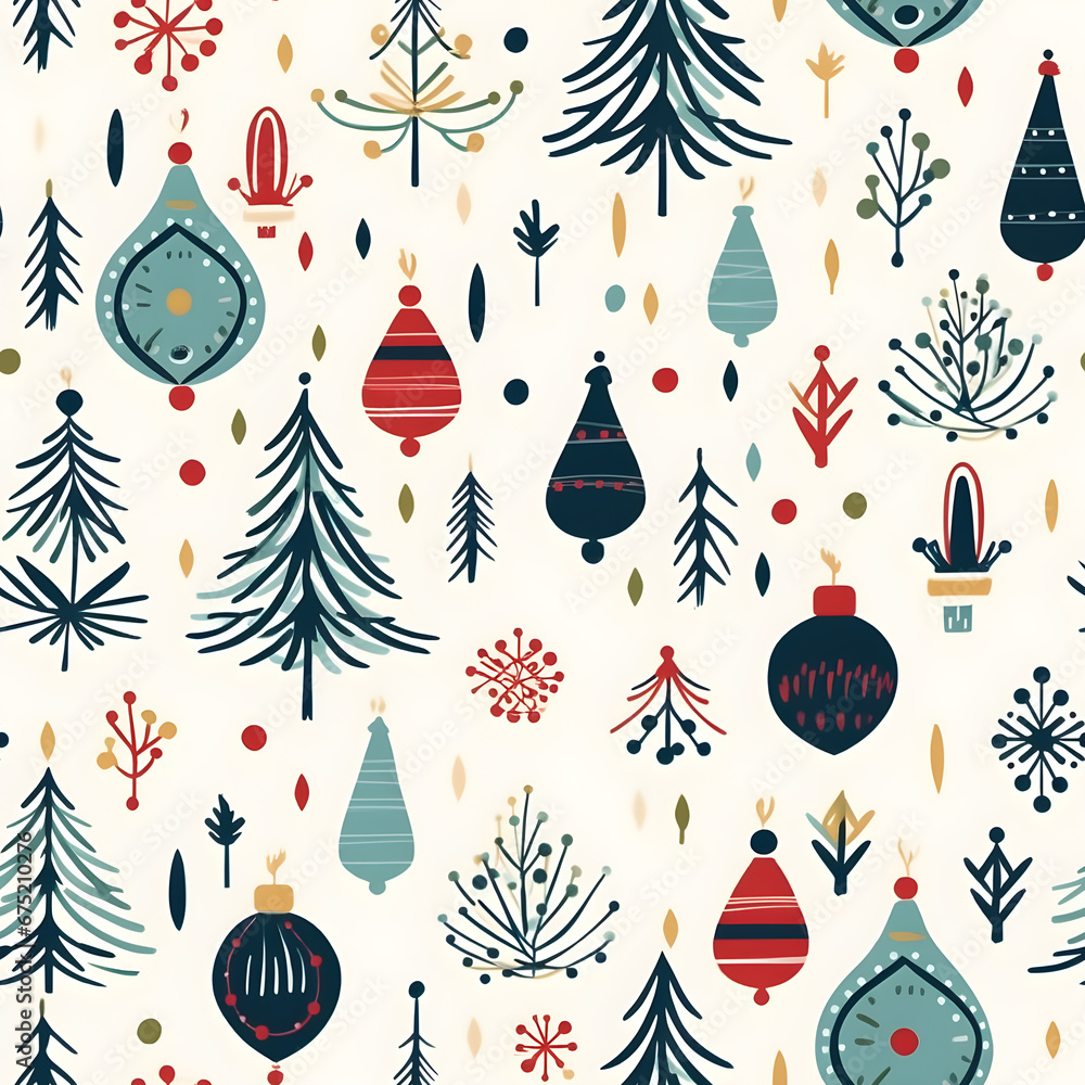 pattern of Christmas element, illustration, vector style pattern of Christmas element, illustration, vector style