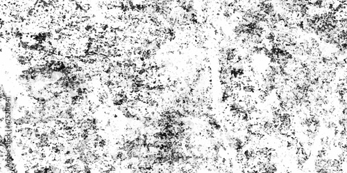 Grunge black and white seamless pattern. Monochrome abstract texture. Background of cracks, scuffs, chips, stains, ink spots, lines. Vintage pattern covering an old object,