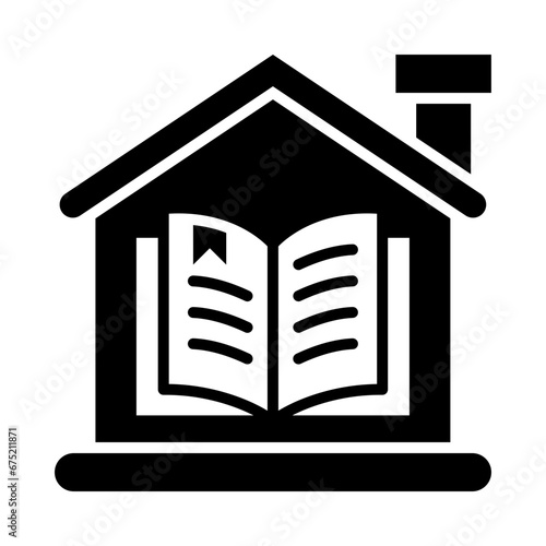 Homeschooling Glyph Icon Design