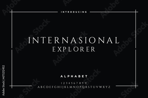 Abstract minimal modern alphabet fonts. Typography technology vector illustration