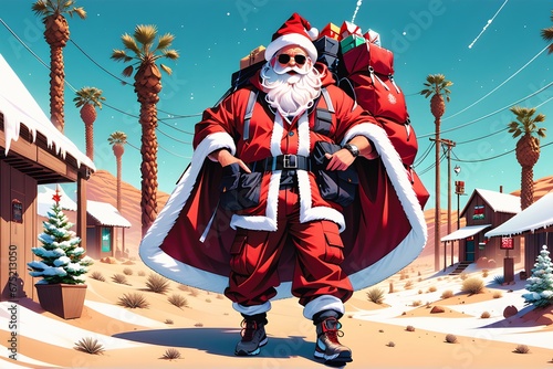 Santa Claus in Streetwear Attire (JPG 300Dpi 10800x7200) © CreativityMultiverse