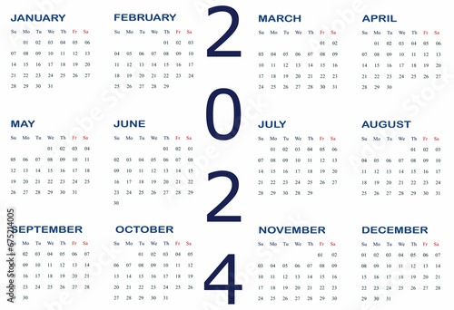 desk calendar for 2024