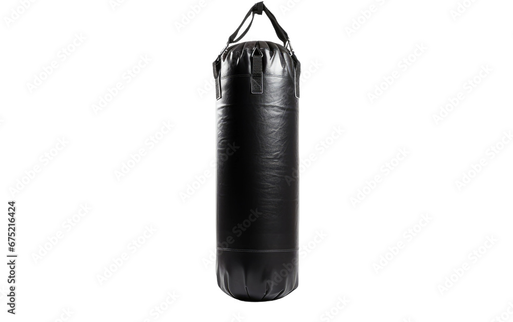 Black Punching Bag for Training on Transparent Background