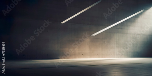 abstract architectural background capturing the interplay of light and shadow on a stark concrete wall