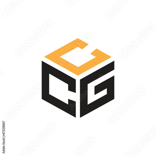 CCG logo design vector template photo