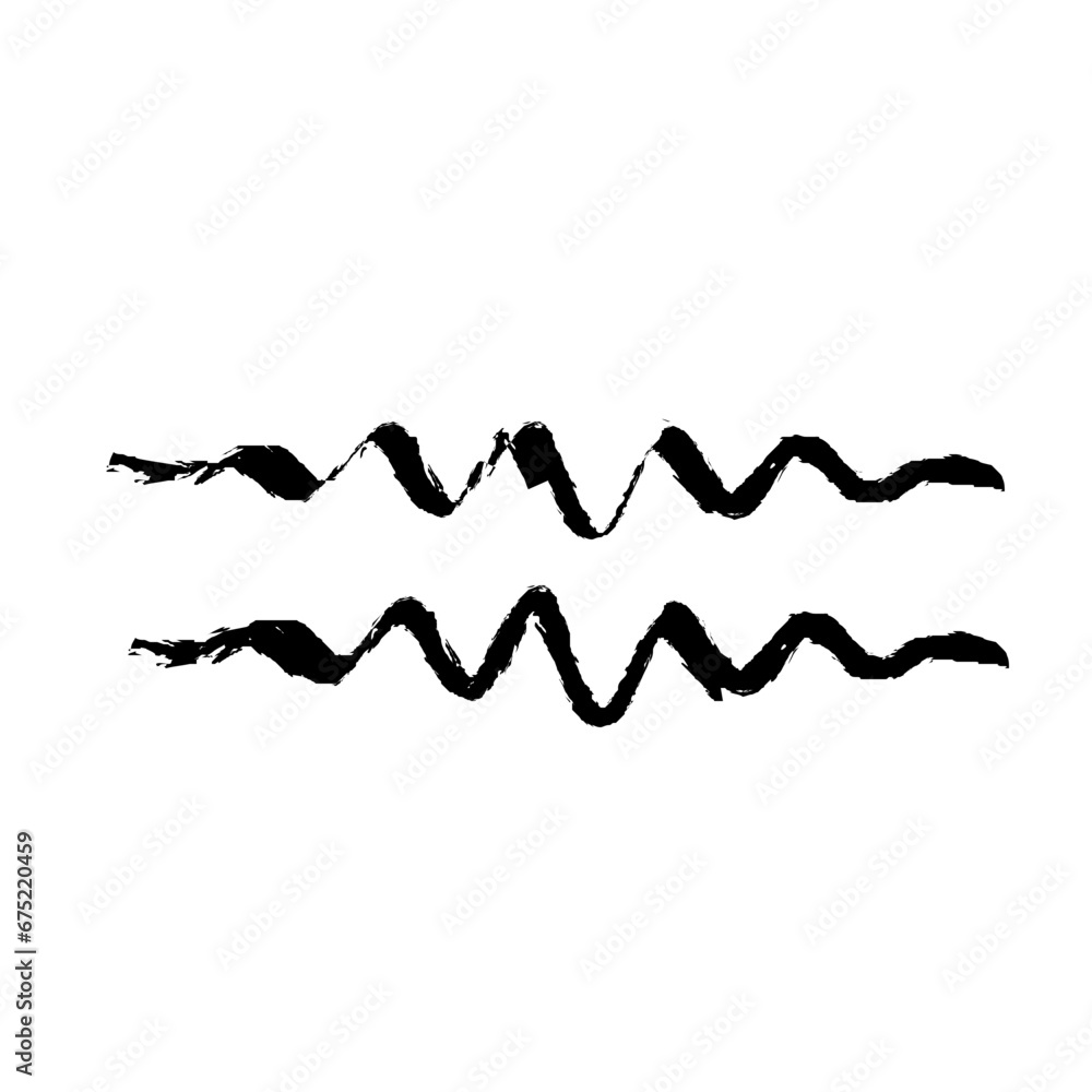 Zigzag Line Abstract Stroke Hand Drawn Linear Element Zigzag Line Abstract Stroke Hand Drawn Linear Element