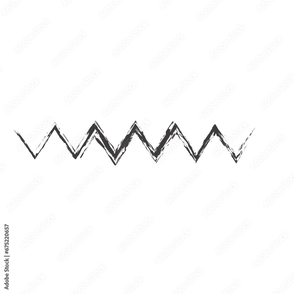Zigzag Line Abstract Stroke Hand Drawn Linear Element Zigzag Line Abstract Stroke Hand Drawn Linear Element