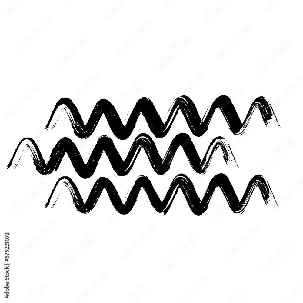 Zigzag Line Abstract Stroke Hand Drawn Linear Element Zigzag Line Abstract Stroke Hand Drawn Linear Element