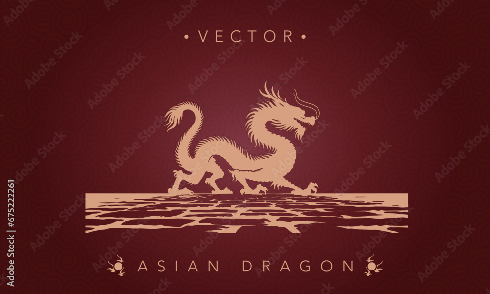 Asian traditional dragon pattern ancient Chinese dragon Asian traditional dragon pattern ancient Chinese dragon