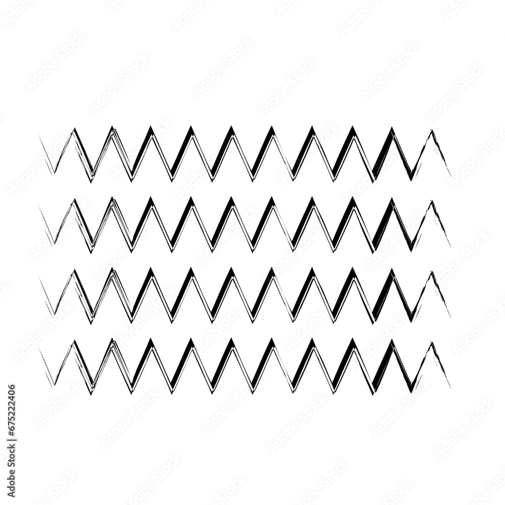 Zigzag Line Abstract Stroke Hand Drawn Linear Element Zigzag Line Abstract Stroke Hand Drawn Linear Element