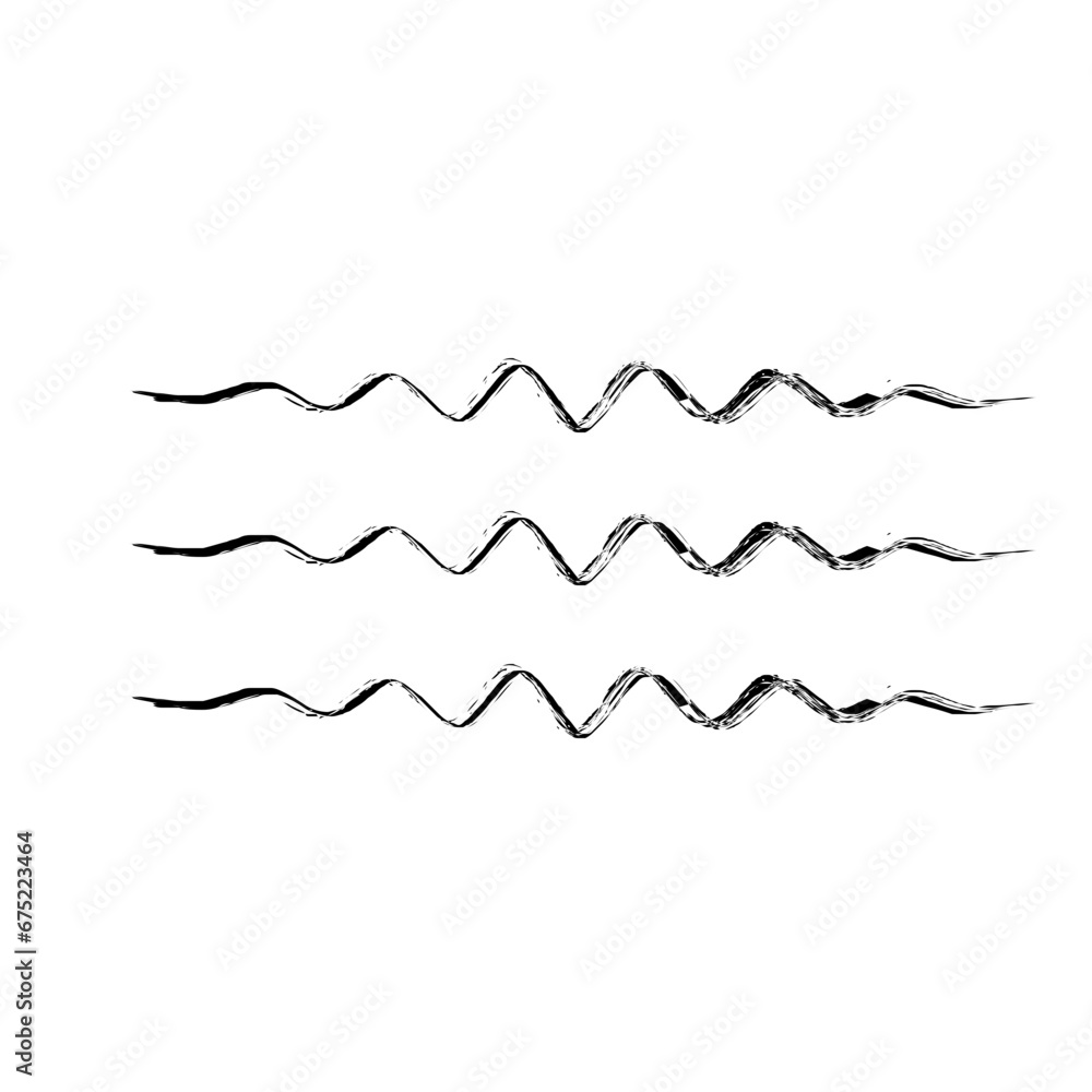 Zigzag Line Abstract Stroke Hand Drawn Linear Element Zigzag Line Abstract Stroke Hand Drawn Linear Element