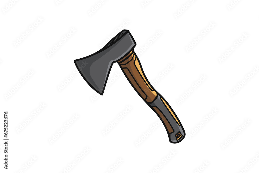 Ax Hammer Sticker vector illustration. Construction working tools object icon concept. Tree wood cutting ax hammer sticker vector design with shadow. Ax Hammer Sticker vector illustration. Construction working tools object icon concept. Tree wood cutting ax hammer sticker vector design with shadow.