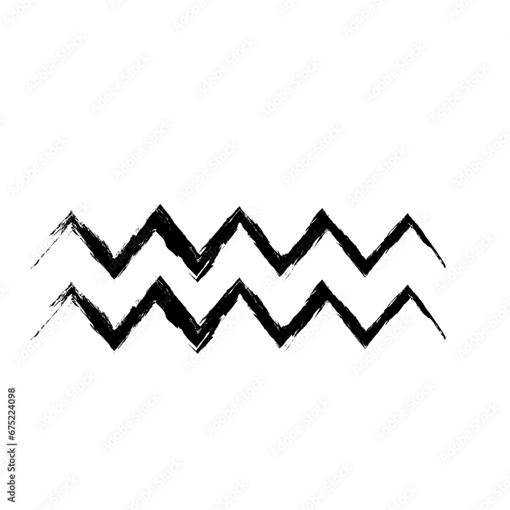 Zigzag Line Abstract Stroke Hand Drawn Linear Element Zigzag Line Abstract Stroke Hand Drawn Linear Element