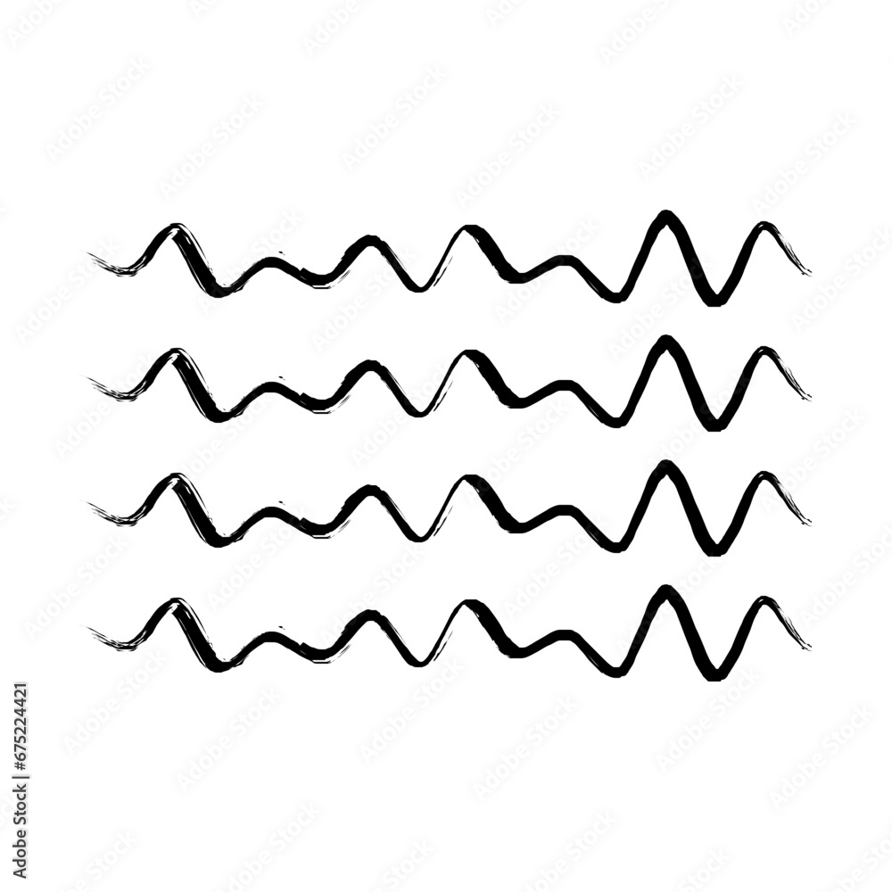 Zigzag Line Abstract Stroke Hand Drawn Linear Element Zigzag Line Abstract Stroke Hand Drawn Linear Element