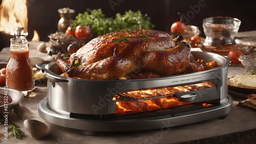 Roasted Meat Food Background Very Cool