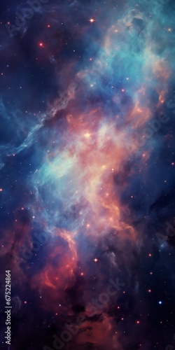 Galaxy with stars and nebula vibrant magic background Generative AI 