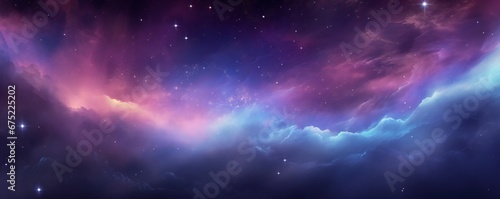 Galaxy with stars and nebula vibrant magic background Generative AI  photo