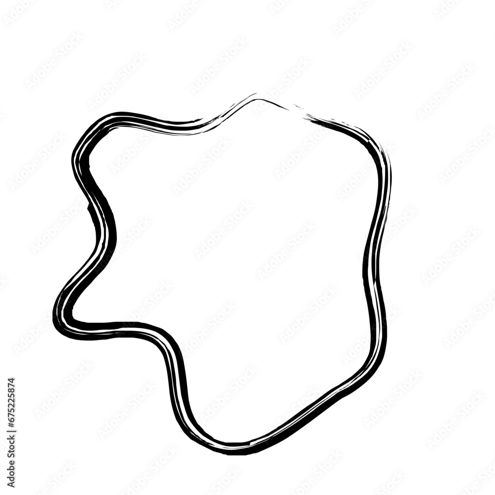 Abstract Hand Drawn Fluid Grunge Stroke Line Shape Abstract Hand Drawn Fluid Grunge Stroke Line Shape