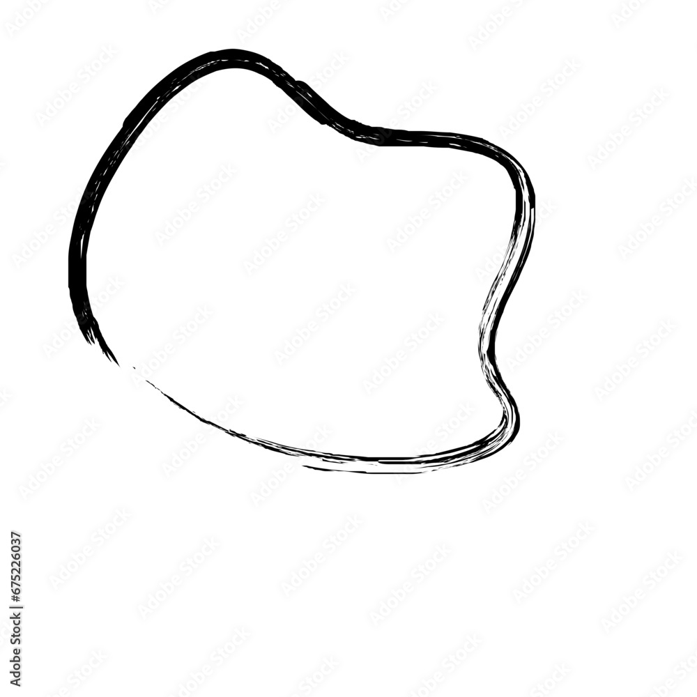 Abstract Hand Drawn Fluid Grunge Stroke Line Shape Abstract Hand Drawn Fluid Grunge Stroke Line Shape