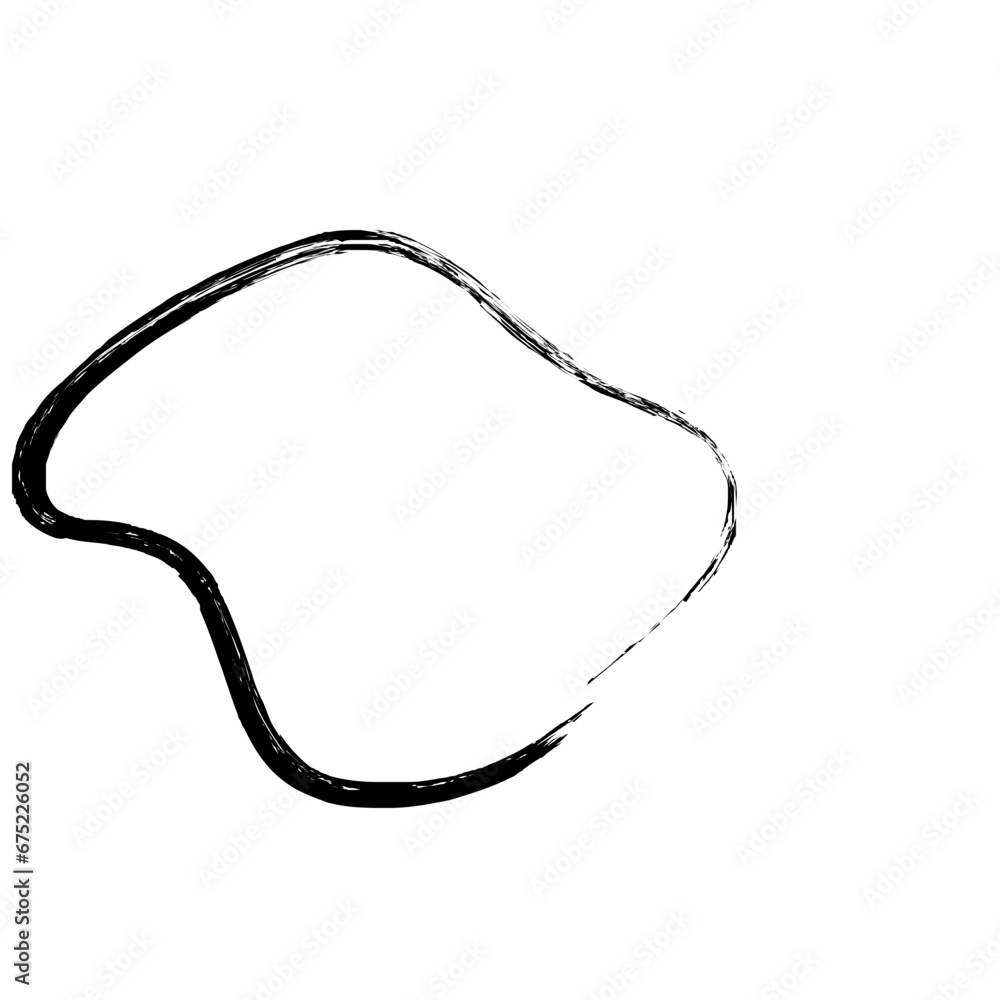 Abstract Hand Drawn Fluid Grunge Stroke Line Shape Abstract Hand Drawn Fluid Grunge Stroke Line Shape