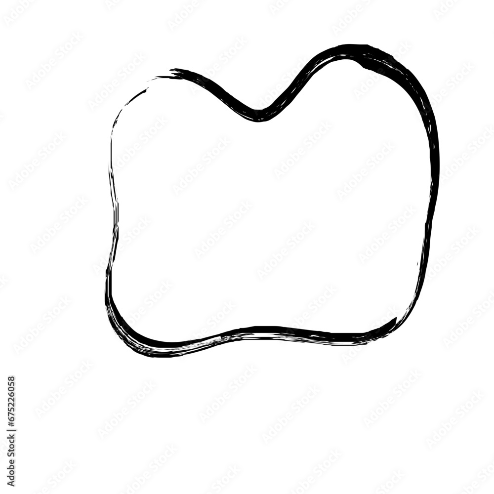 Abstract Hand Drawn Fluid Grunge Stroke Line Shape Abstract Hand Drawn Fluid Grunge Stroke Line Shape