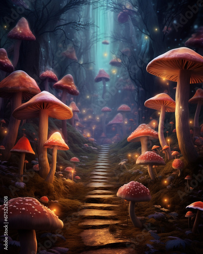 A beautiful fairytale enchanted forest
