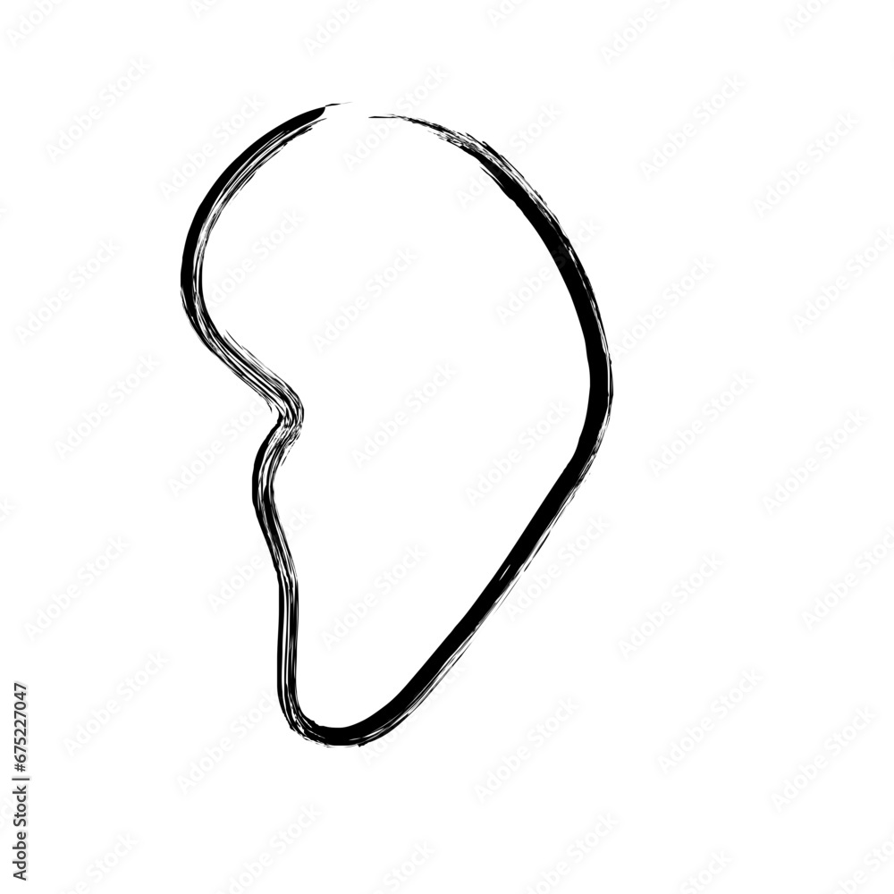 Grunge Abstract Hand Drawn Fluid Stroke Line Shape Grunge Abstract Hand Drawn Fluid Stroke Line Shape