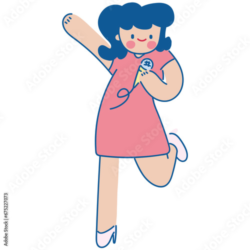 Singer cartoon illustration