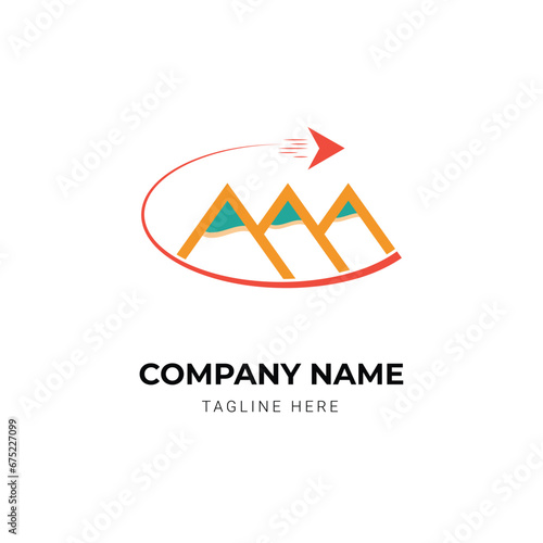 creative travel agency logo design template