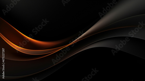 Abstract luxury black and gold wave background