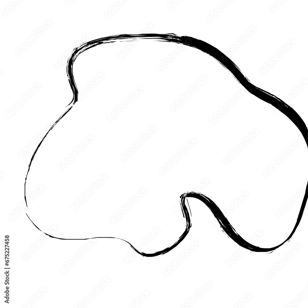 Grunge Abstract Hand Drawn Fluid Stroke Line Shape Grunge Abstract Hand Drawn Fluid Stroke Line Shape