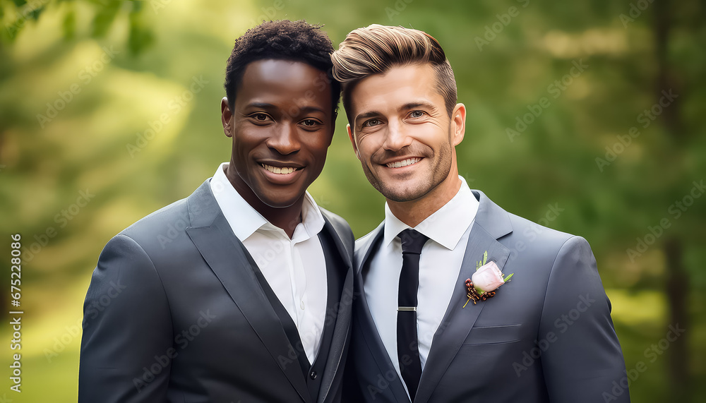 Two happy gay men, valentine's day concept Two happy gay men, valentine's day concept