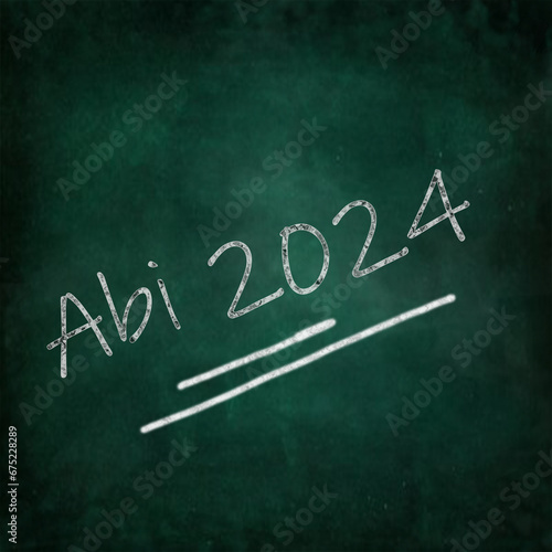 Abi 2024 auf Kreidetafel