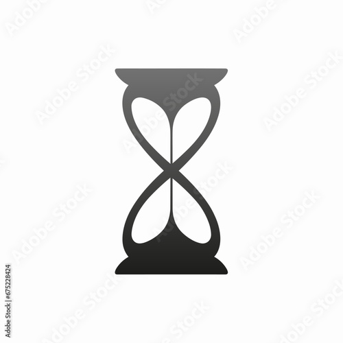 Utility service provider gradient line logo. Efficiency business value. Hourglass simple icon. Design element. Created with artificial intelligence. Ai art for corporate branding, marketing
