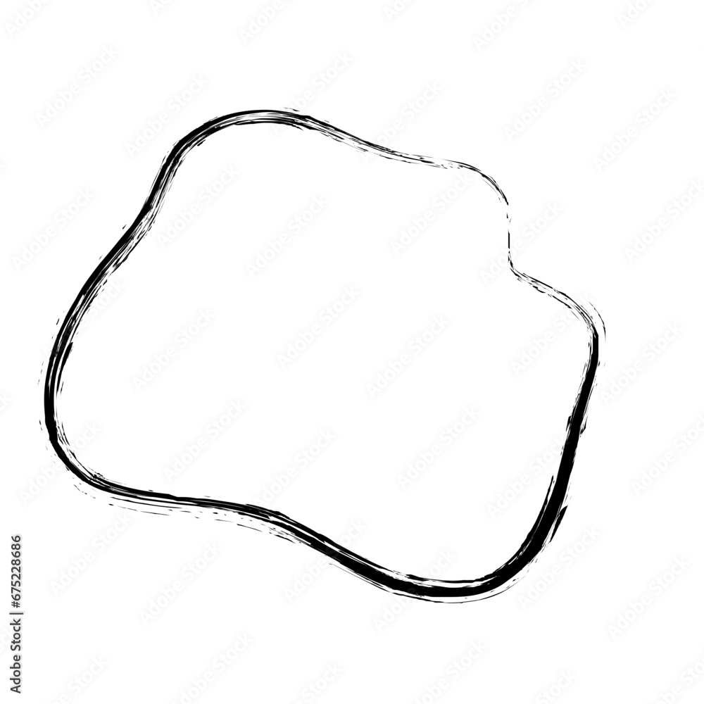 Grunge Abstract Hand Drawn Fluid Stroke Line Shape Grunge Abstract Hand Drawn Fluid Stroke Line Shape