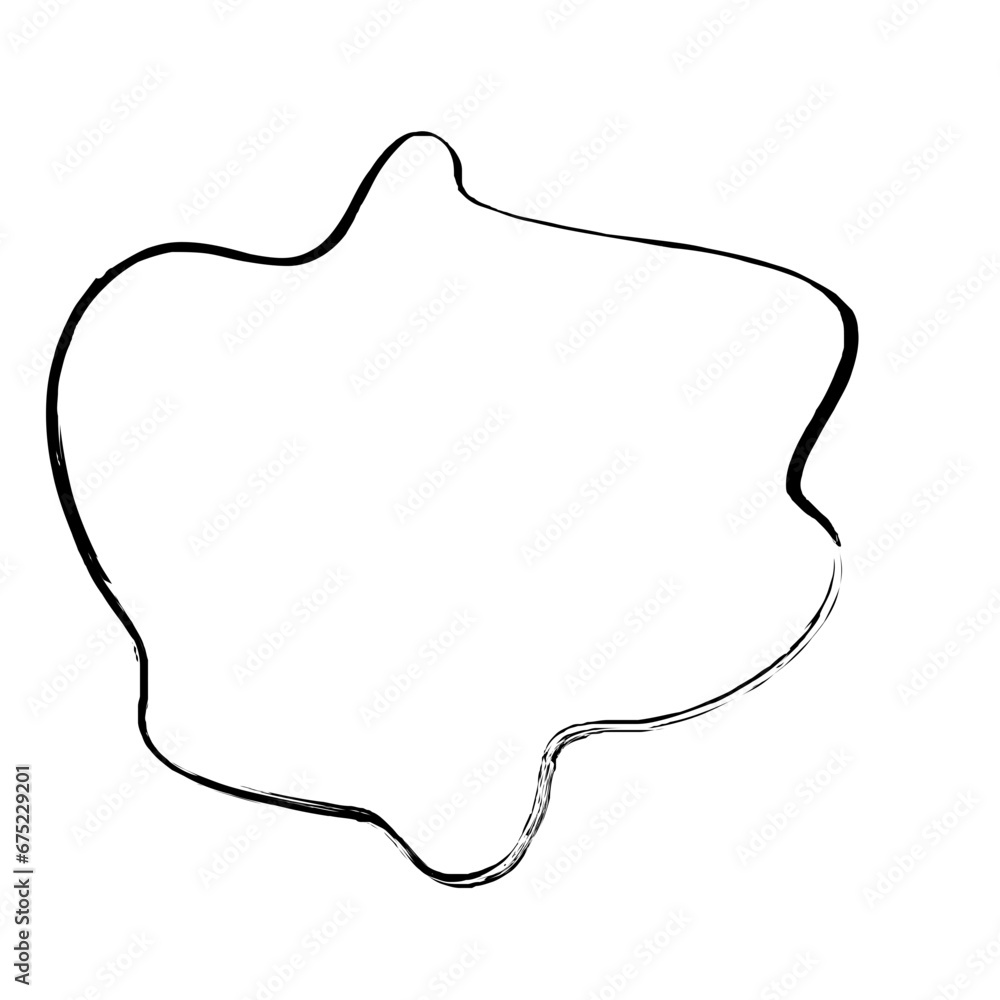 Grunge Abstract Hand Drawn Fluid Stroke Line Shape Grunge Abstract Hand Drawn Fluid Stroke Line Shape