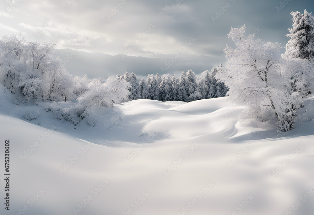 snow covered trees snow covered trees