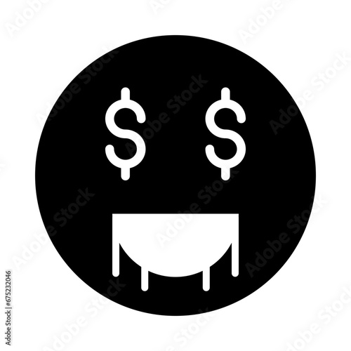 Greed Glyph Icon Design