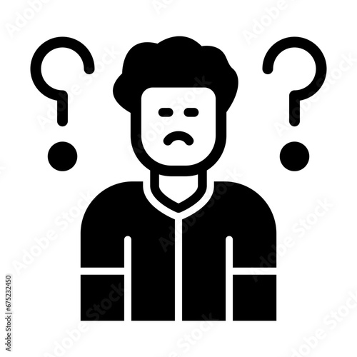 Confusion Glyph Icon Design